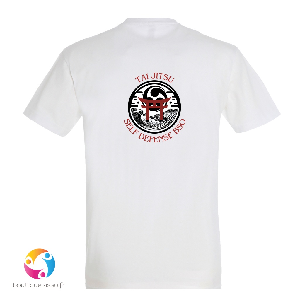 tee-shirt homme coton - Tai Jitsu Self Defense BSO