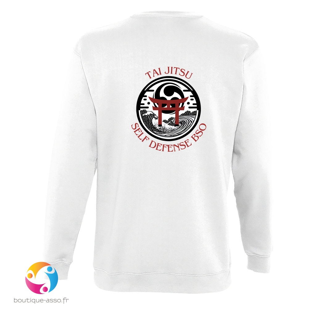 sweat-shirt unisexe col rond - Tai Jitsu Self Defense BSO