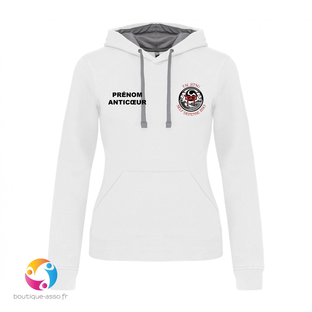 sweat capuche femme - Tai Jitsu Self Defense BSO