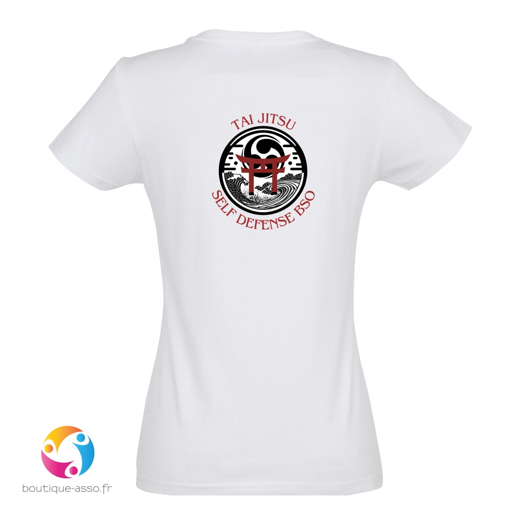 tee-shirt femme coton - Tai Jitsu Self Defense BSO