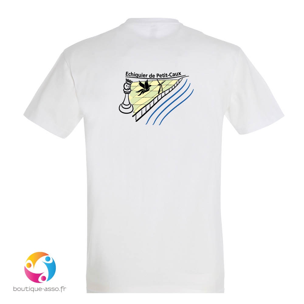 tee-shirt homme coton - Echiquier de Petit-Caux